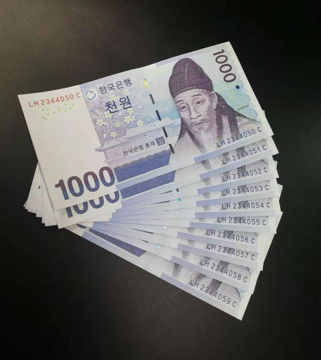 【YSculture】世界纸币 精选拍卖.第16期--各国钱币 全新 UNC 韩国 1000 10连号 一组10张