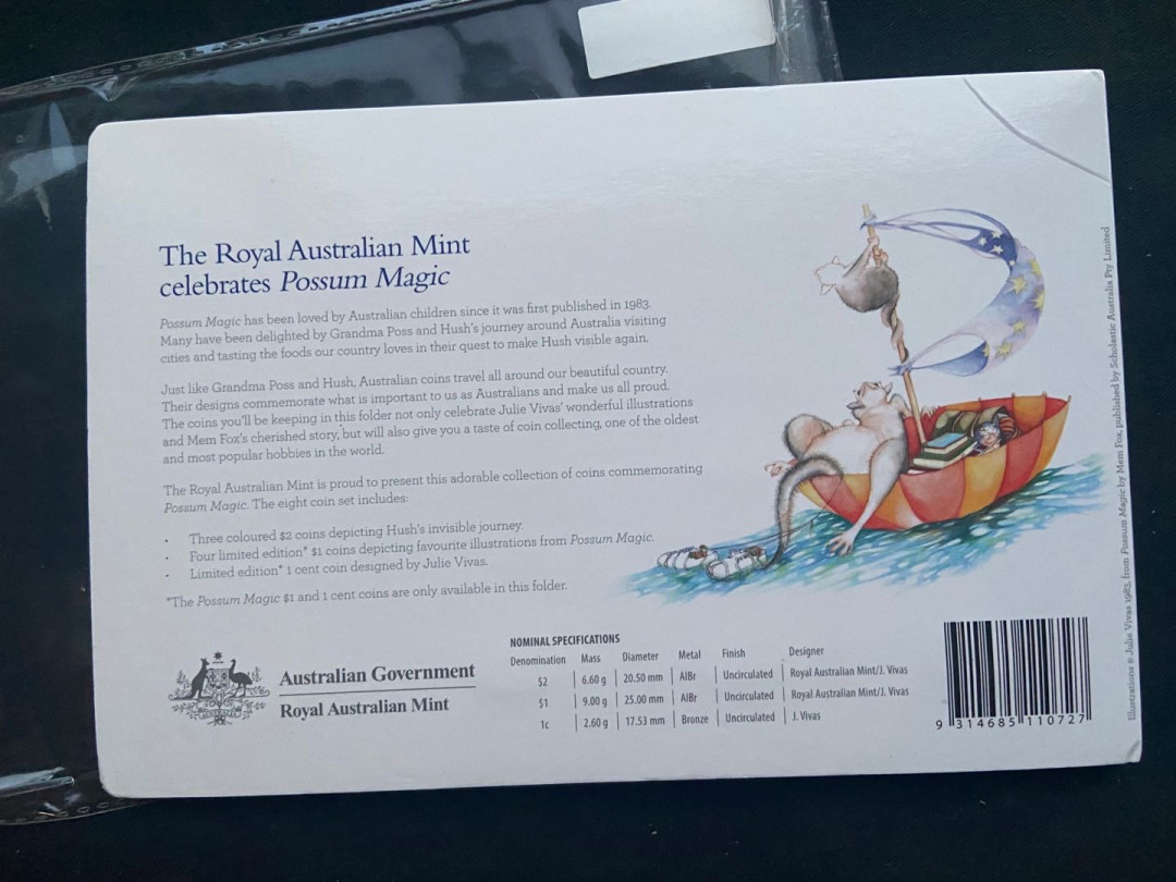 【币观天下】第135场钱币拍卖 【澳大利亚】双色两澳元负鼠卡册