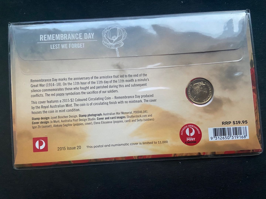 【币观天下】第135场钱币拍卖 【澳大利亚】2015澳大利亚双色2澳元首日封