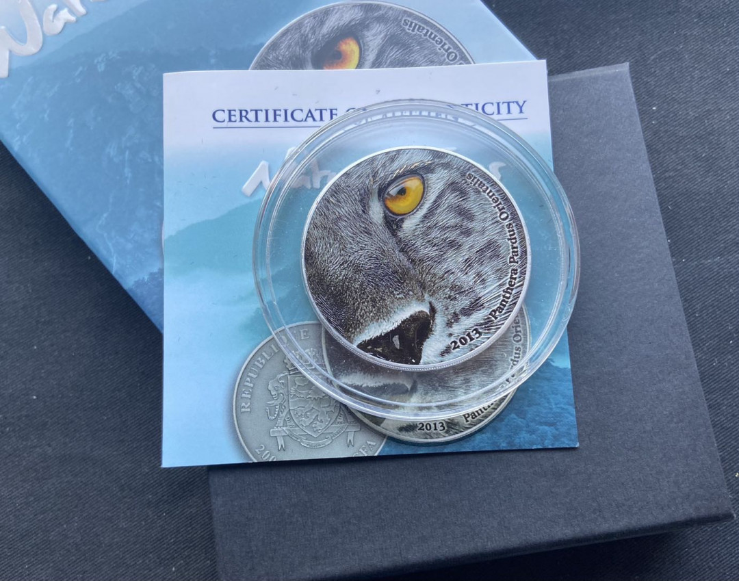 【币观天下】第135场钱币拍卖 刚果2013自然之眼(1)阿穆尔豹