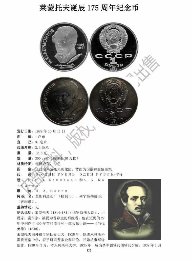 【币观天下】第135场钱币拍卖 【苏联】苏联1989纪念币