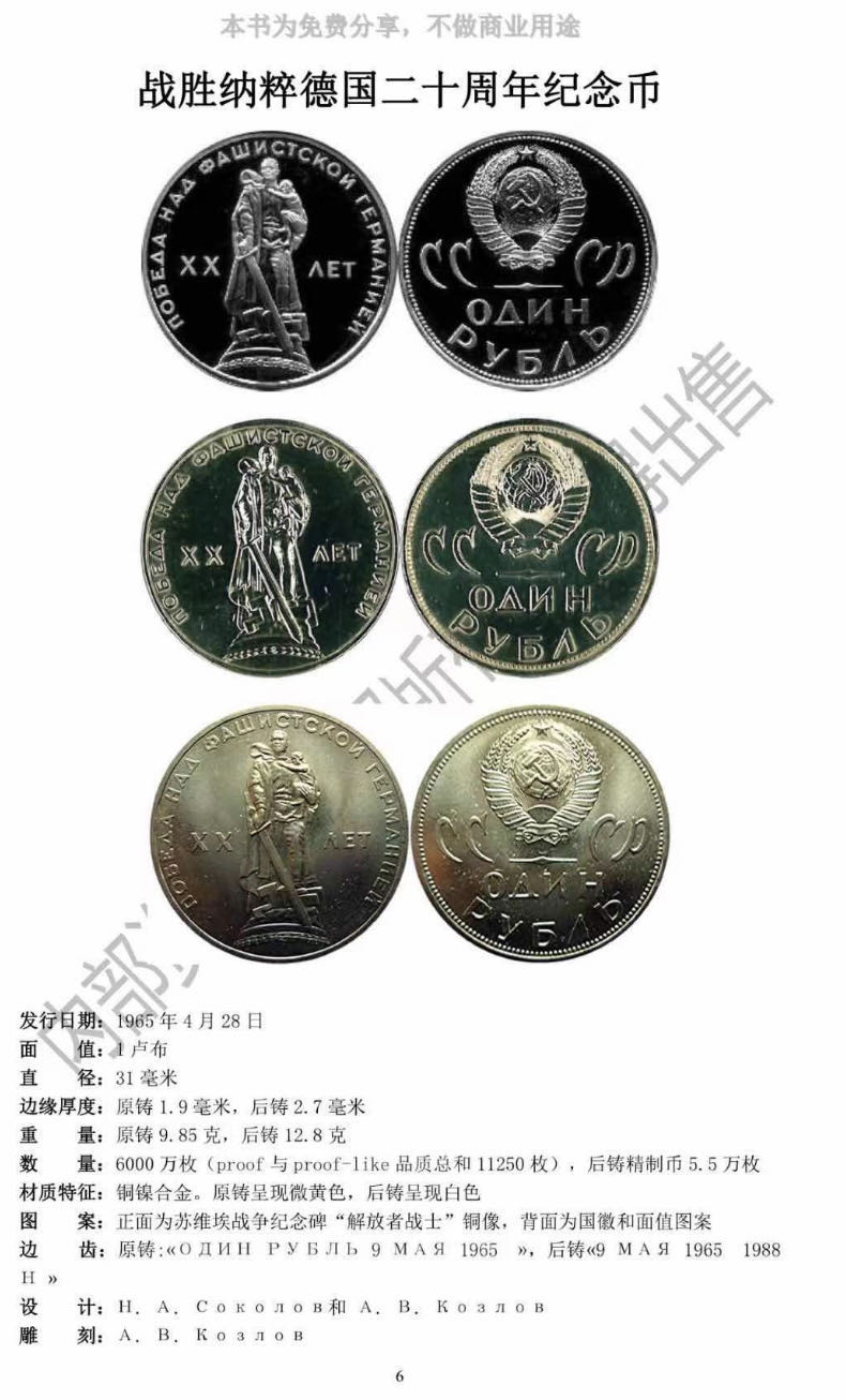 【币观天下】第135场钱币拍卖 【苏联】苏联精制币【后铸】