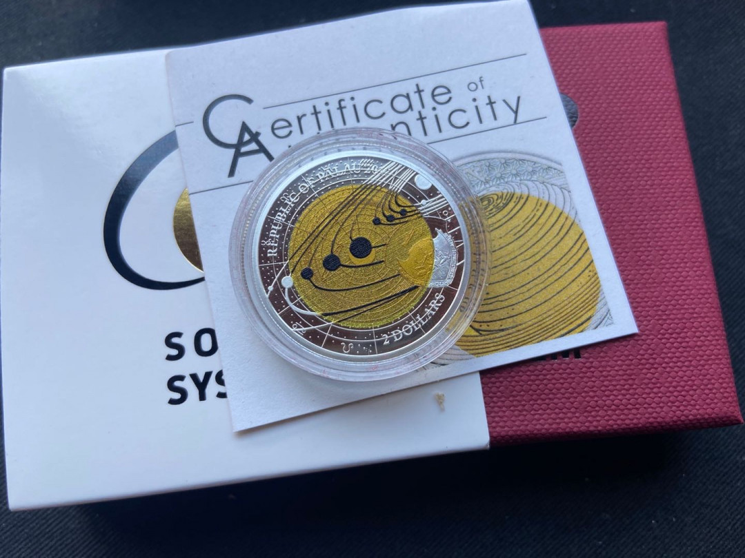 【币观天下】第135场钱币拍卖 【帕劳】帕劳土星银铌精制币～