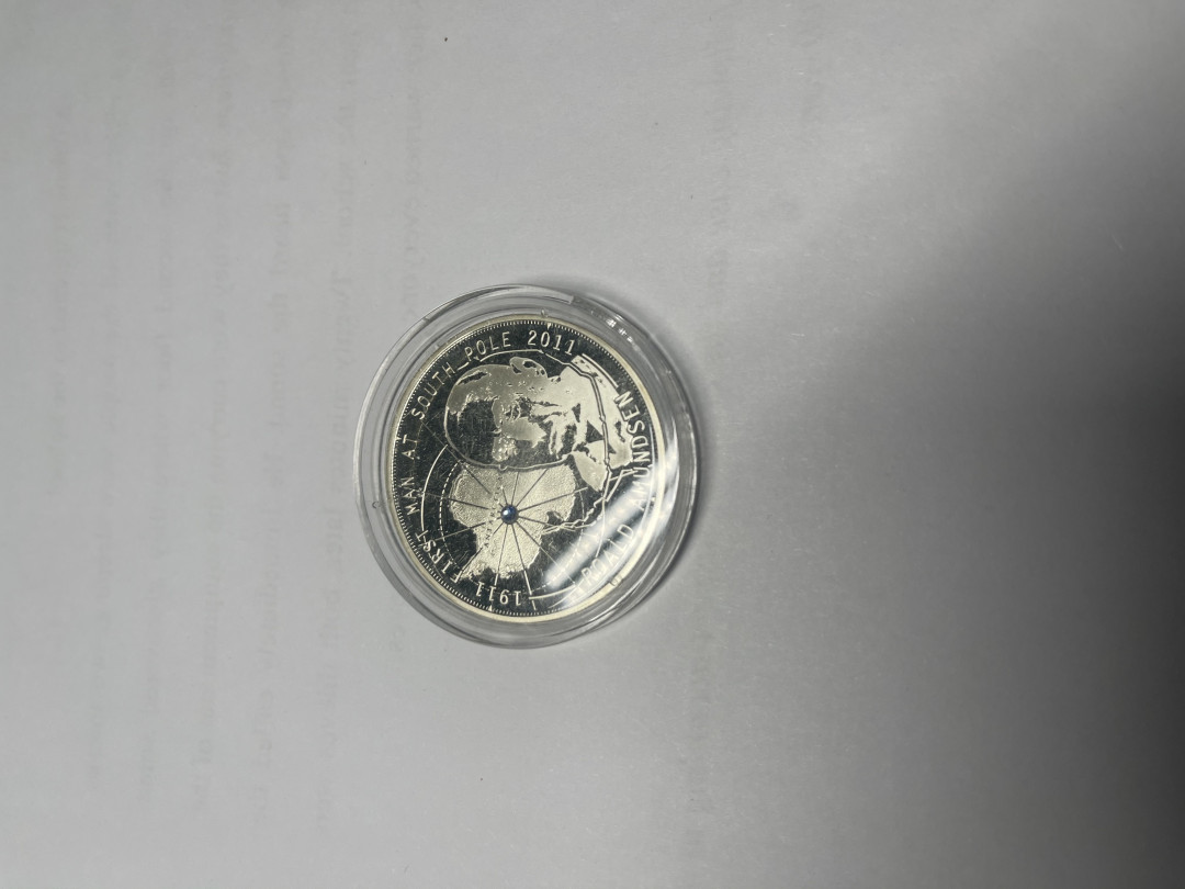 CSIS-GREAT评级精品钱币拍卖第七十二期 托克劳2011年首支到达南极探险队罗尔德亚孟森精制镶嵌纪念银币