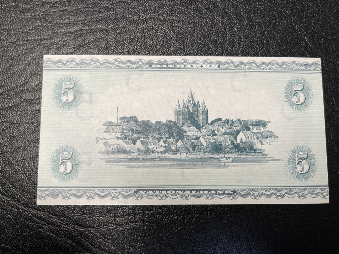 《外钞收藏家》2021年第一拍（96期） 丹麦1936年5克朗 全新unc