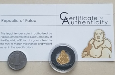 【币观天下】第135场钱币拍卖 帕劳2017年开心弥勒佛小金币