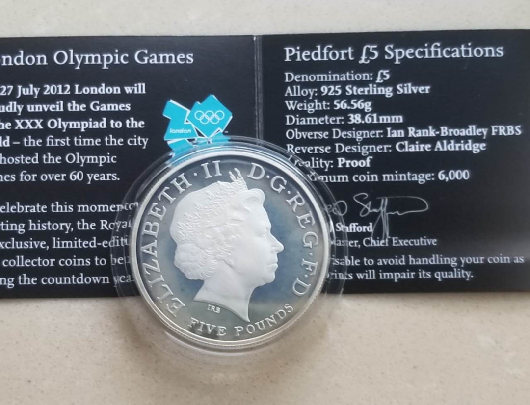 【币观天下】第135场钱币拍卖 英国2012年伦敦奥运倒计时加厚银币