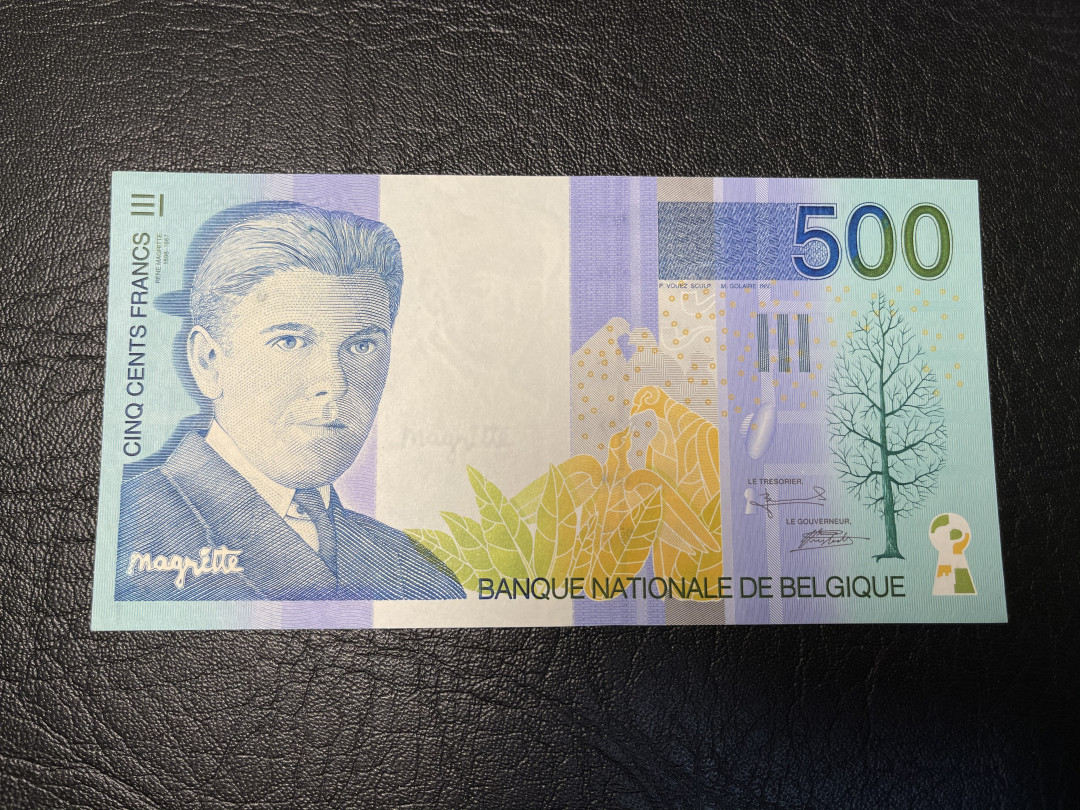 《外钞收藏家》2021年第一拍（96期） 比利时末版500法郎 全新unc