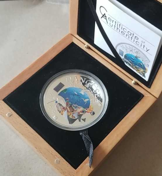 【币观天下】第135场钱币拍卖 库克2014年海底世界纳米芯片镶嵌银币 