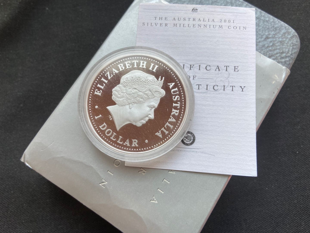【币观天下】第135场钱币拍卖 【澳大利亚】2001年澳大利亚格里历千年纪念银币
