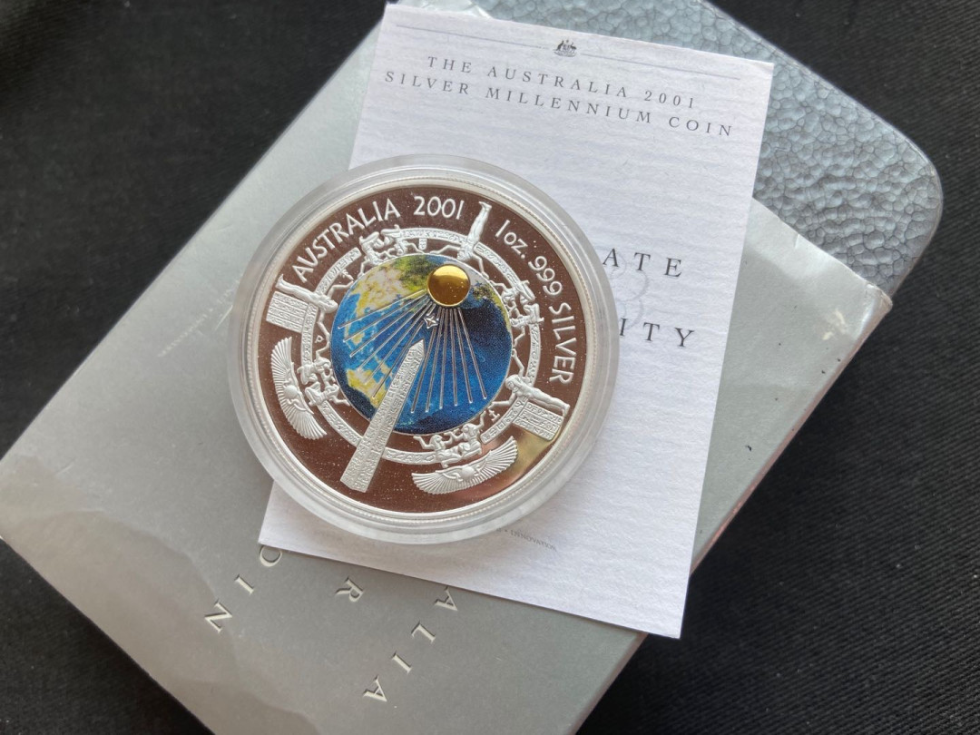 【币观天下】第135场钱币拍卖 【澳大利亚】2001年澳大利亚格里历千年纪念银币