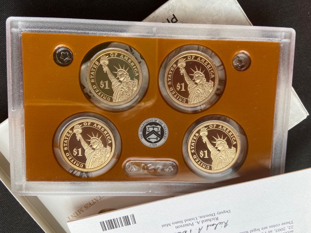 【币观天下】第135场钱币拍卖 【美国】2003年总统币精制币4枚～