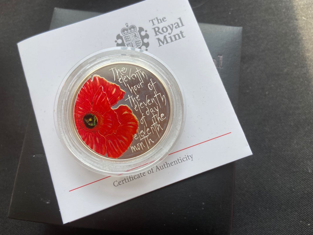 【币观天下】第135场钱币拍卖 【英属奥尔德尼】获奖币同款2012年一战纪念红花纪念银币