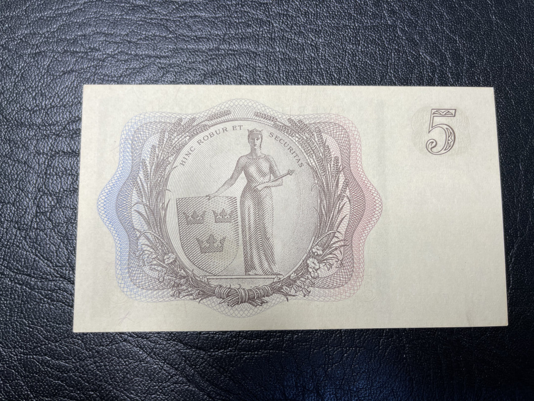 《外钞收藏家》2021年第一拍（96期） 瑞典1955年5克朗 全新unc