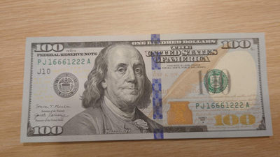 【囧羊收藏】精选微拍第12期（2021年第三期）世界纸币场 - 2017年A版美国100元  双豹子号 16661222 全新绝品（居中完美大概率PMG67E或者以上）