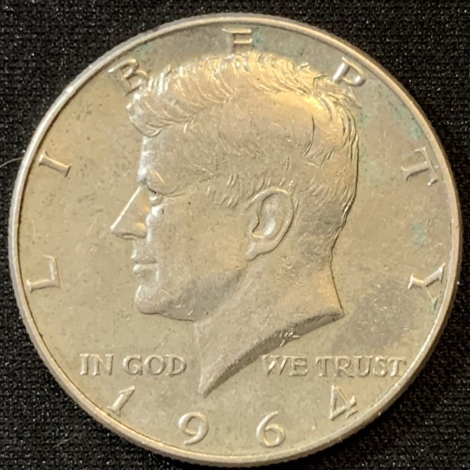 紫瑗钱币—微拍第127期  美国 1964年 肯尼迪 50美分 半美元 12.5克 0.9银