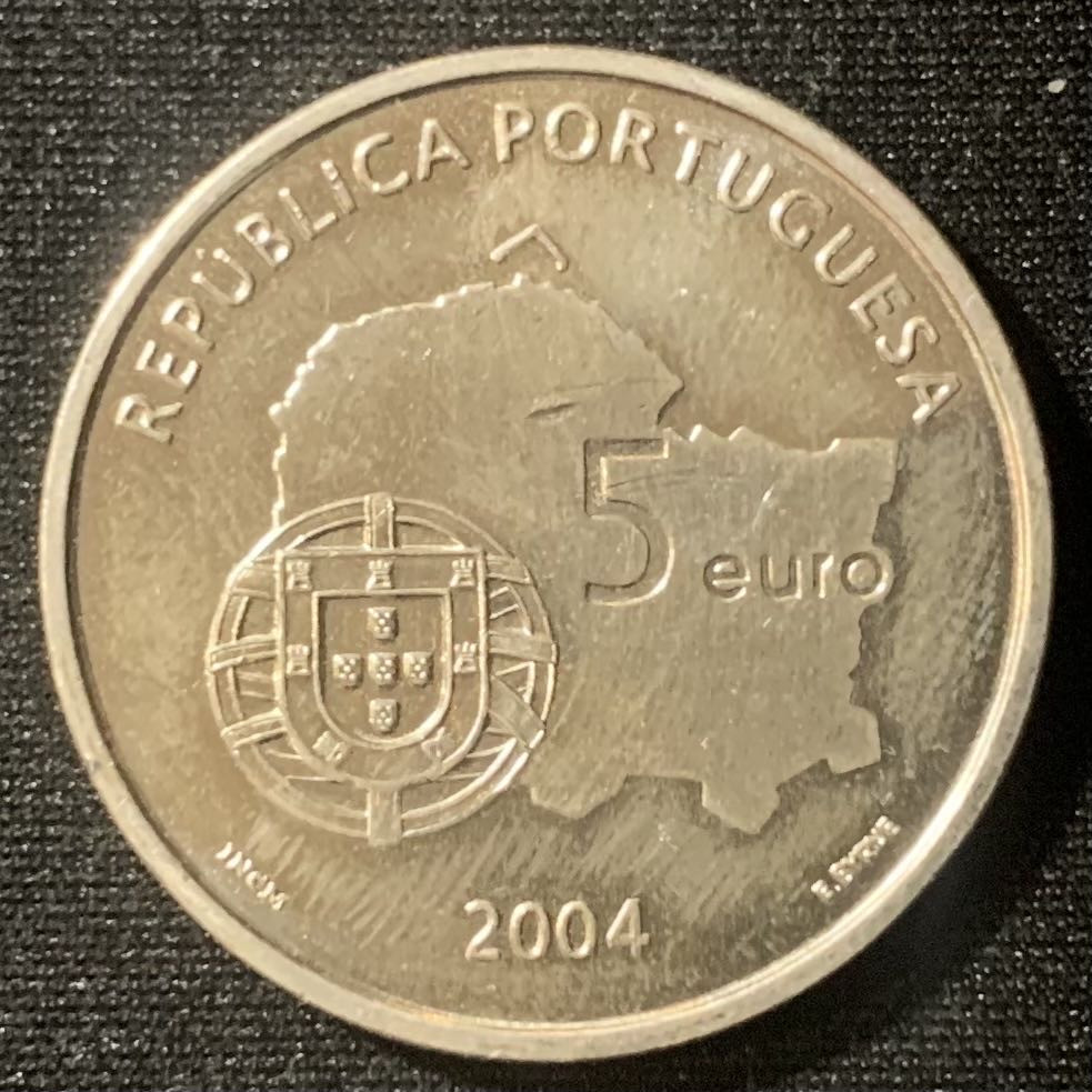 紫瑗钱币—微拍第127期  葡萄牙 2004年 历史名城埃武拉 5欧元 14克 0.5银