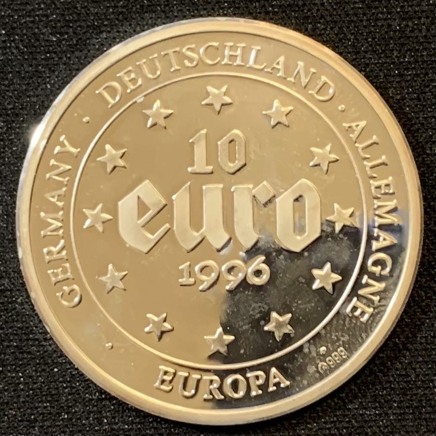 紫瑗钱币—微拍第127期  德国 1996年 查理大帝 10欧元 银币 精制