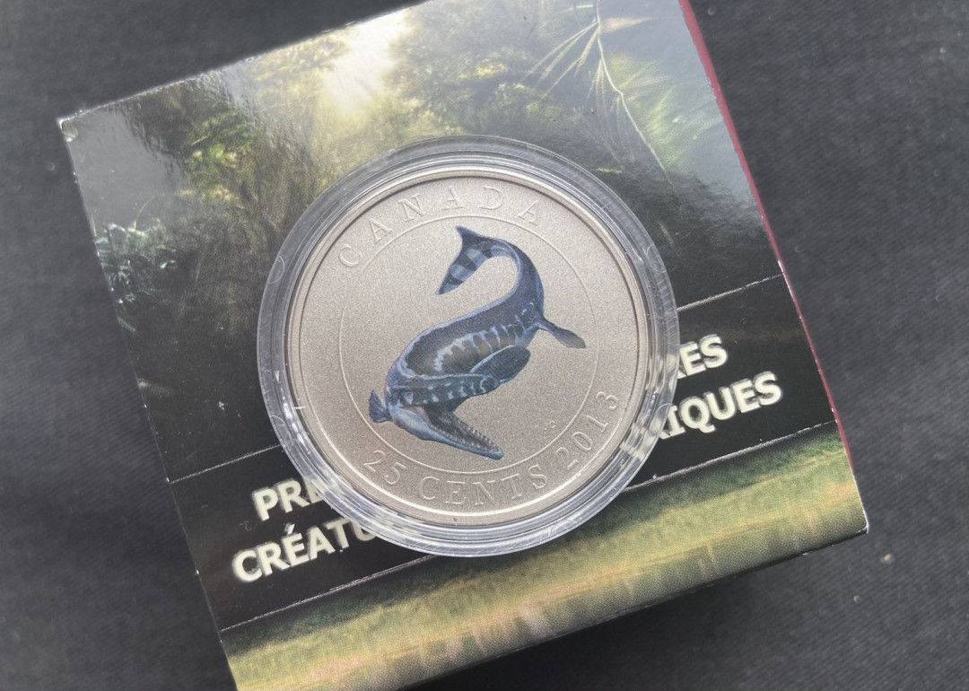 【随心拍&Getcoins】钱币拍卖第八十二期～ 【加拿大】夜光恐龙系列镍币【盒证齐全】
