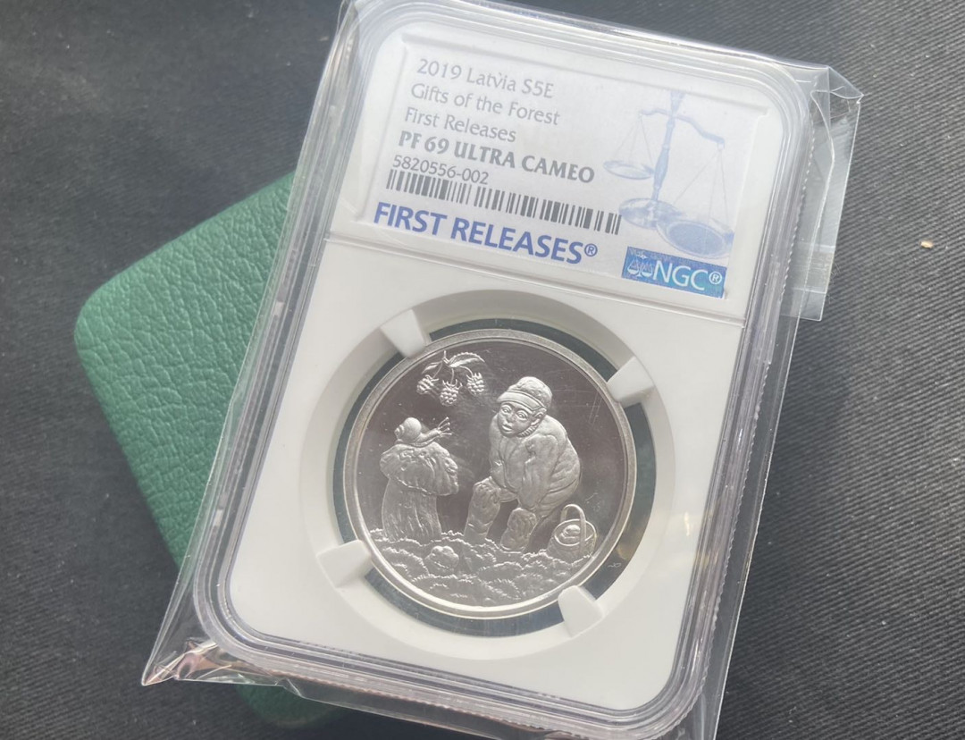 【随心拍&Getcoins】钱币拍卖第八十二期～ 【拉脱维亚】拉脱维亚森林蘑菇银币