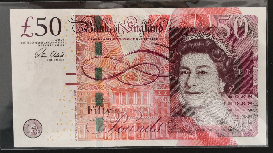 《张总收藏》第十期——十全十美 英国50镑UNC