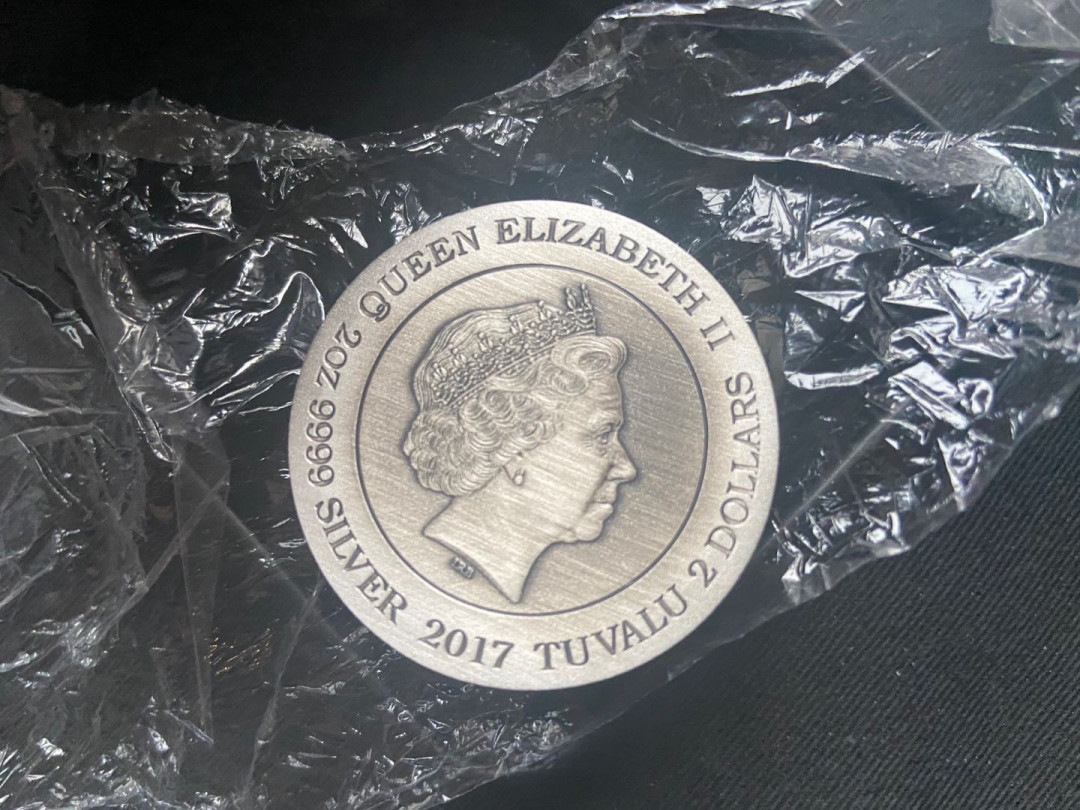 【币观天下】第136期拍卖【直播拍卖】 【图瓦卢】2017年龙银币【仿古高浮雕】