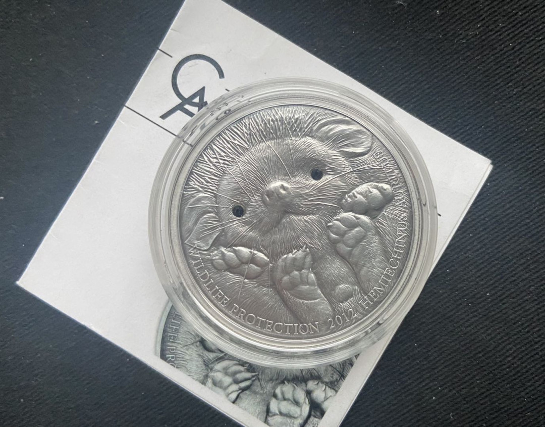 【币观天下】第136期拍卖【直播拍卖】 【蒙古】2012蒙古仿古系列长耳刺猬【镶嵌施华洛斯奇水晶】