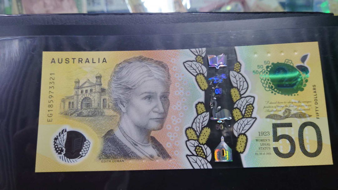 【囧羊收藏】精选微拍第12期（2021年第三期）世界纸币场 2018年澳大利亚50元塑料钞 全程无4全新绝品 错钞