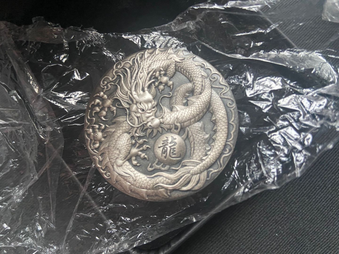 【币观天下】第136期拍卖【直播拍卖】 【图瓦卢】2017年龙银币【仿古高浮雕】