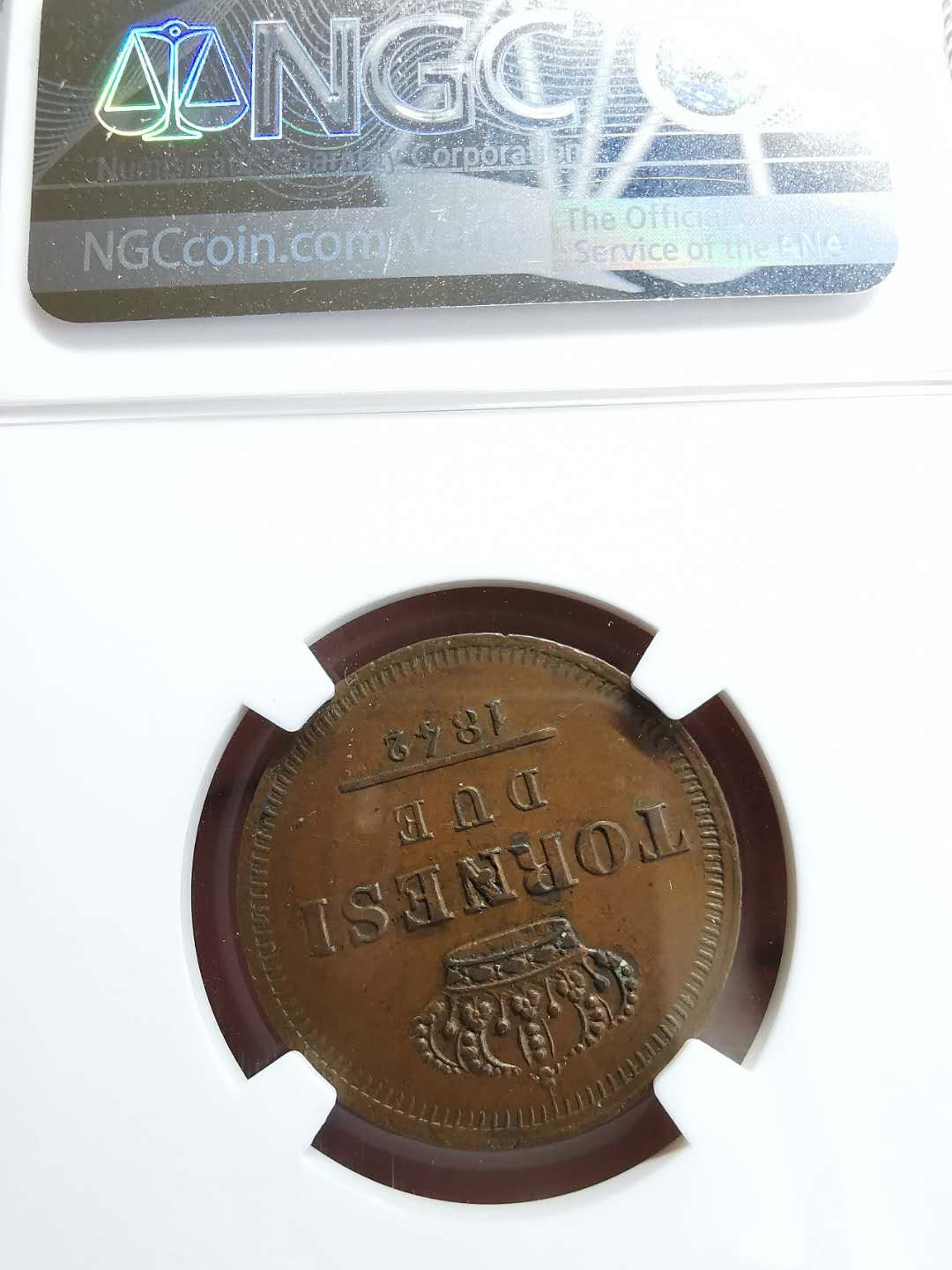 凡希社世界钱币微拍第一百四十六期 1842那不勒斯2T铜币NGC-MS62