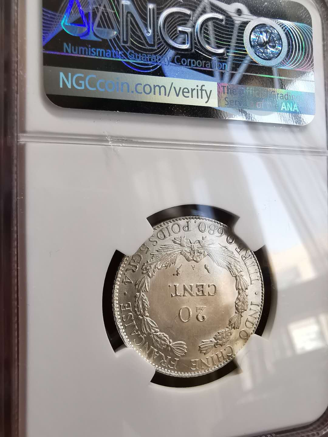凡希社世界钱币微拍第一百四十六期 1923法属印度支那20分NGC-UNCD少见年份