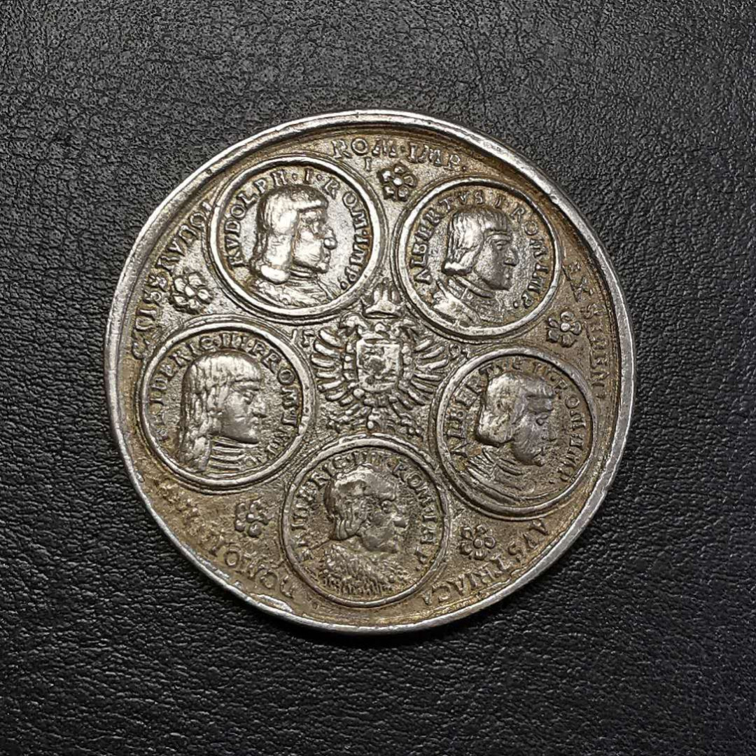 凡希社世界钱币微拍第一百四十六期 珍！1594神罗雷根斯堡市哈布斯堡十帝像纪念银章AU RRR见介绍！
