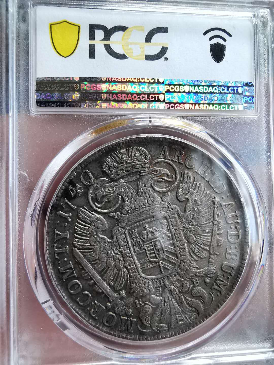 凡希社世界钱币微拍第一百四十六期 荐！1740神罗匈牙利卡尔六世泰勒大银PCGS-AU58原味！