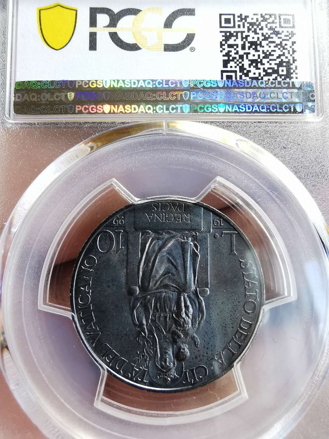 凡希社世界钱币微拍第一百四十六期 1929梵蒂冈10里拉银币PCGS-MS62