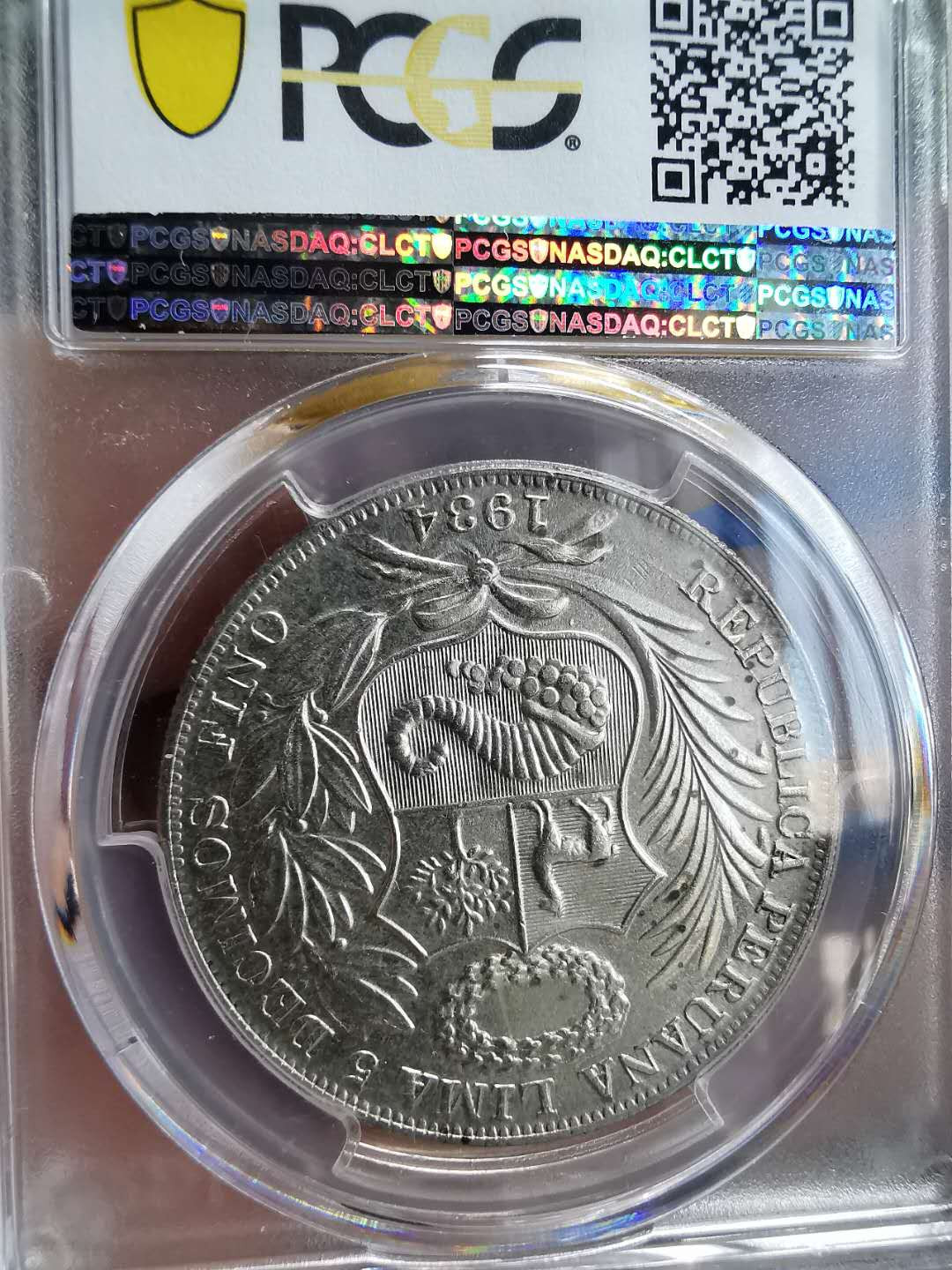 凡希社世界钱币微拍第一百四十六期 1934秘鲁SOL大银PCGS-MS64