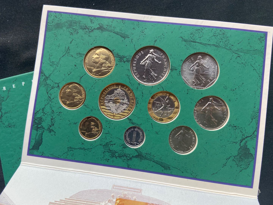 【币观天下】第136期拍卖【直播拍卖】 【法国】1998年清版流通纪念币【币厂版】