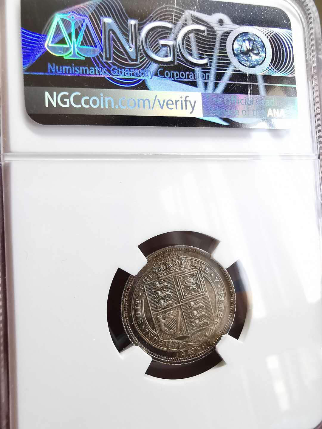 凡希社世界钱币微拍第一百四十六期 1887老维高冠6便士NGC-MS63