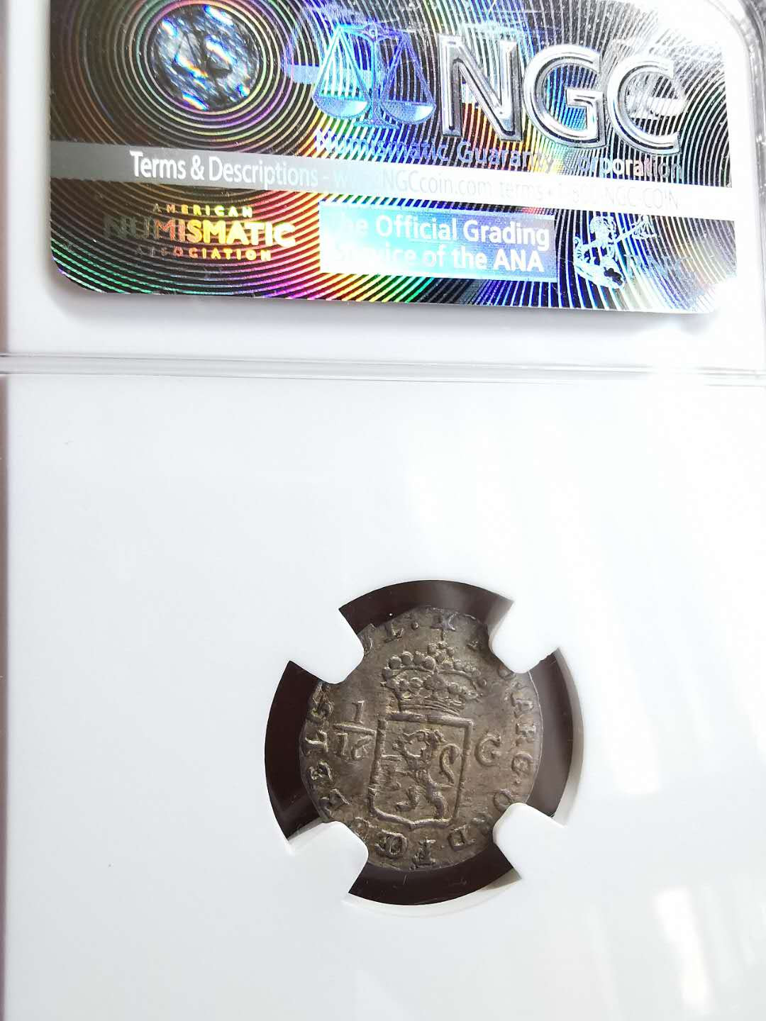 凡希社世界钱币微拍第一百四十六期 稀！1802荷属东印度1/16盾NGC-MS62收藏级！