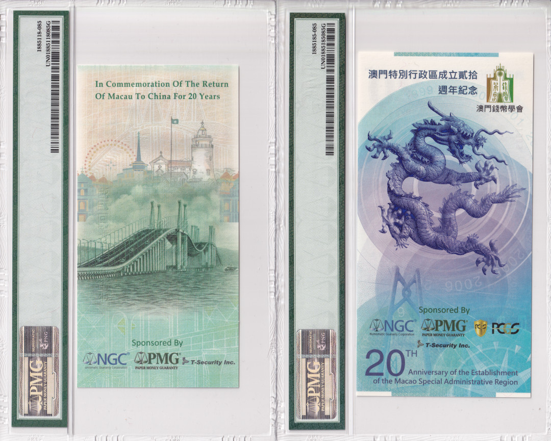 《外钞收藏家》2021年第2拍（97期） 澳门钱币学会 澳门特区20周年纪念钞
