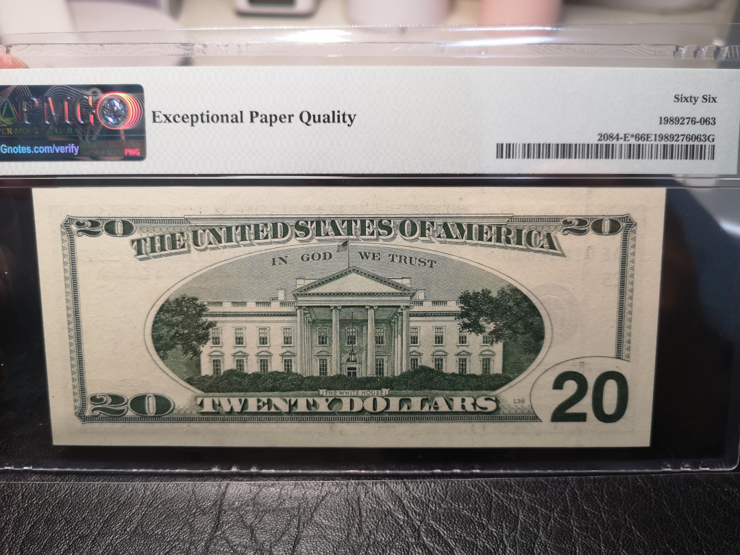 《外钞收藏家》2021年第2拍（97期） 1996年大头版20美元 PMG66 补号