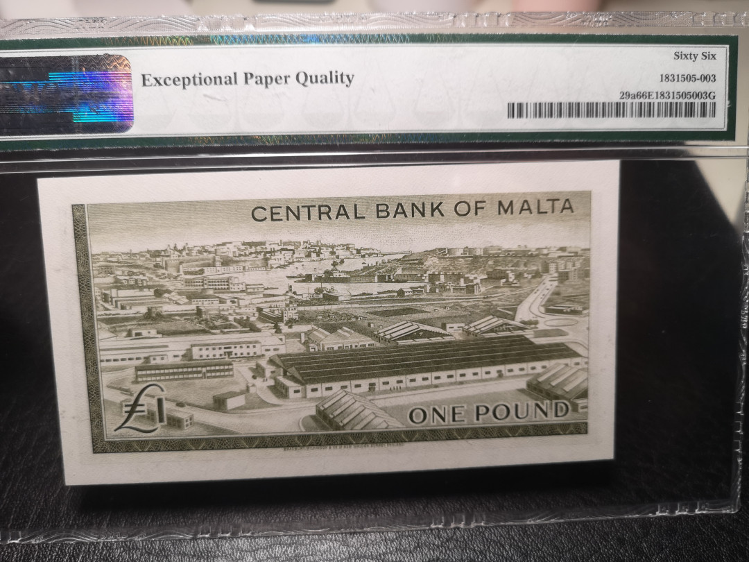 《外钞收藏家》2021年第2拍（97期） 1967年1镑 PMG66 BWC版