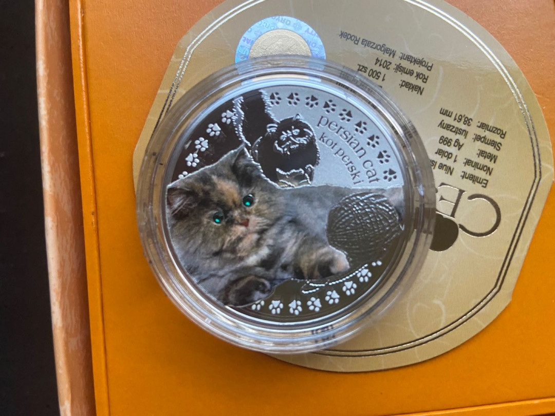 【币观天下】第137场钱币拍卖【直播拍卖】【今年最后一场】 【纽埃】2014纽埃猫咪银币