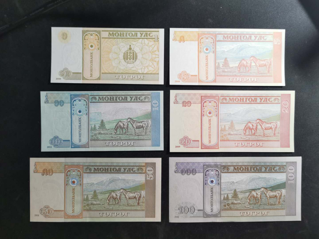 【鲸贝乐淘】千字文·第“晋楚更霸，赵魏困横”号拍卖 【蒙古🇲🇳 】2008年蒙古全套6张，共两套，全新全品UNC 