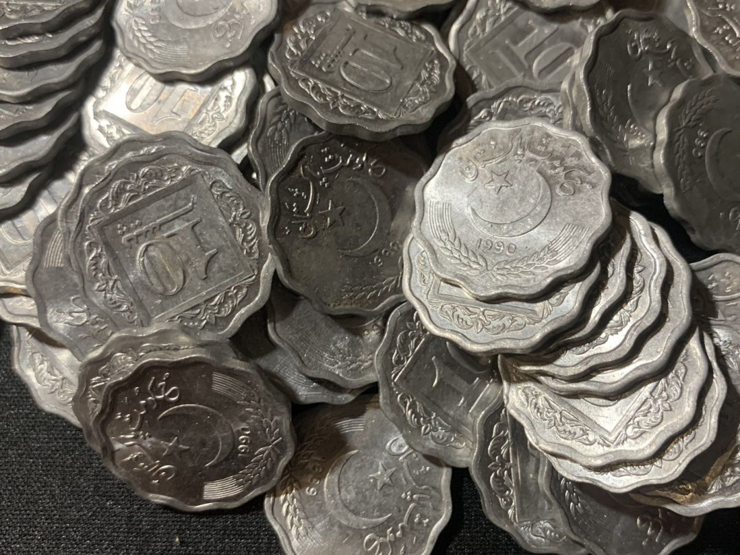 紫瑗钱币—微拍第130期  巴基斯坦 1981—1993年 10派沙 铝币 100枚 一组 UNC 