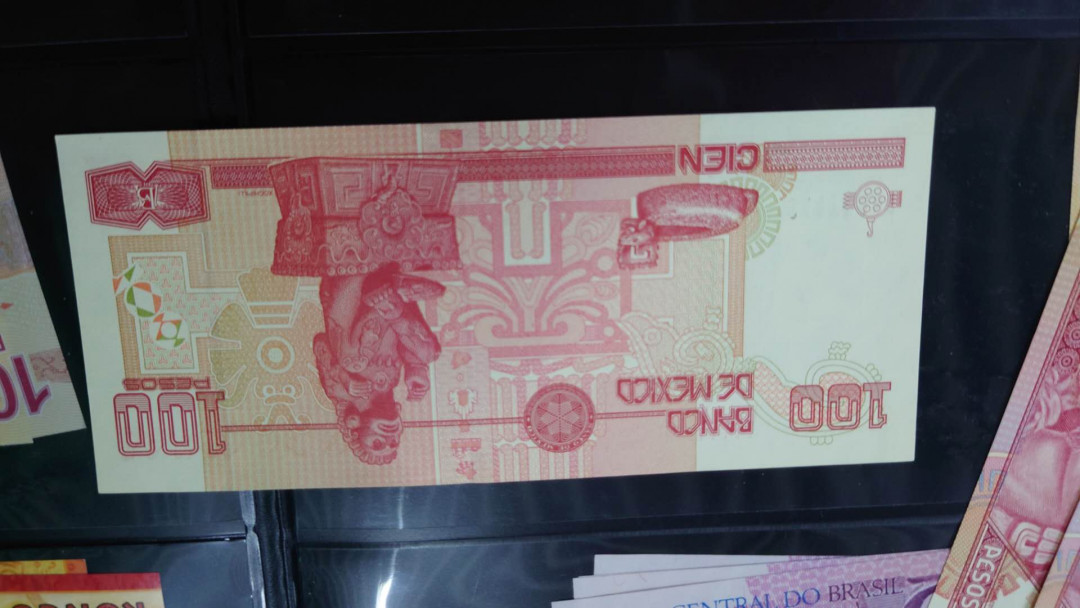 【囧羊收藏】精选微拍第13期（2021年第四期）~纸币硬币混合篇 2008年墨西哥100比索 全新UNC绝品