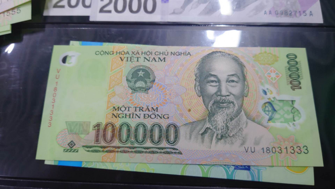 【囧羊收藏】精选微拍第13期（2021年第四期）~纸币硬币混合篇 2018年越南100000盾 无47豹子号333 全新绝品