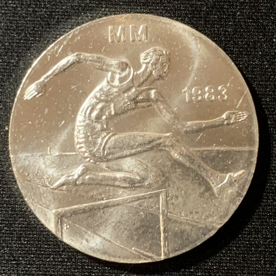 紫瑗钱币—微拍第128期  芬兰 1983年 世界田径锦标赛 50马克 22克 0.5银 UNC