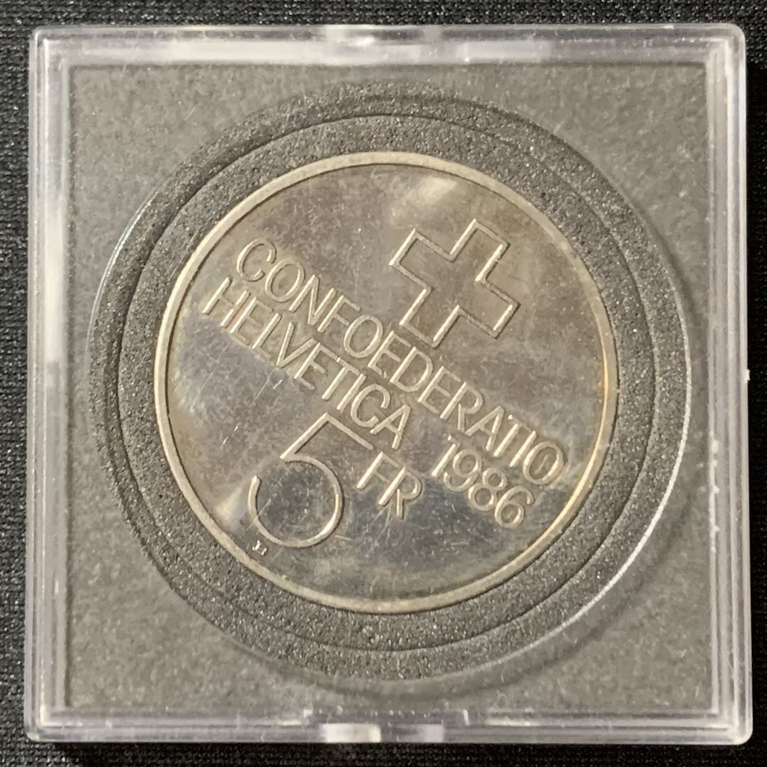 紫瑗钱币—微拍第135期  瑞士 1986年 森帕奇战役500周年 5法郎 镍币