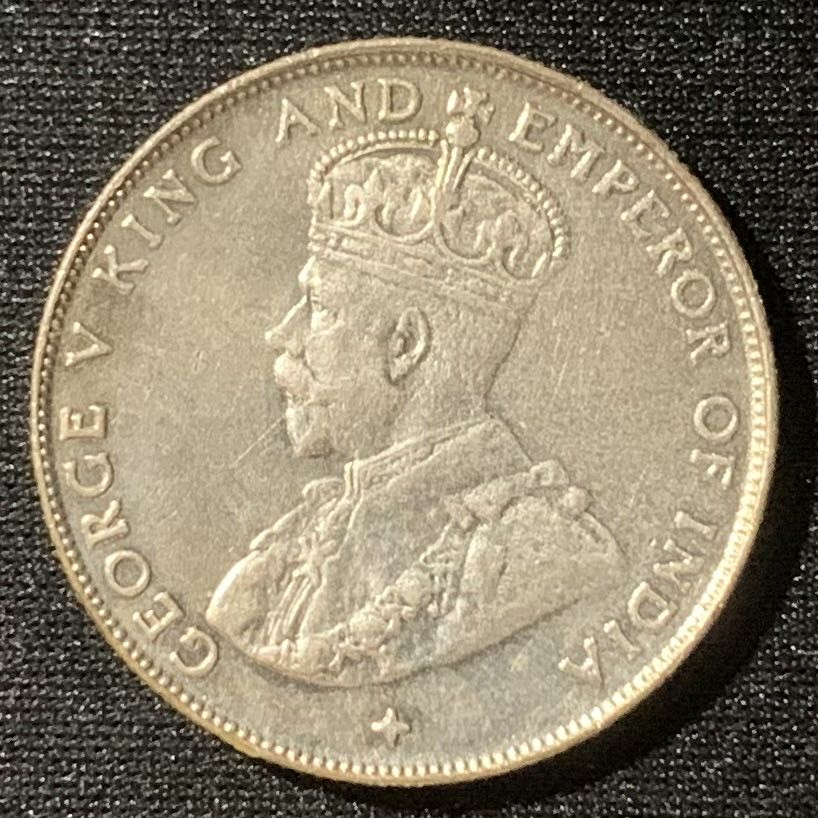 紫瑗钱币—微拍第128期  海峡殖民地 1921年 50分 8.42克 0.5银