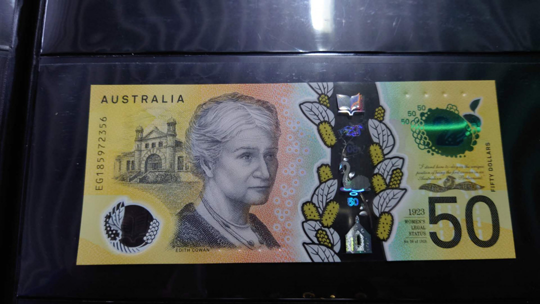 【囧羊收藏】精选微拍第13期（2021年第四期）~纸币硬币混合篇 2018年澳大利亚50元塑料钞 错版 全新绝品塑料窗口完美无划伤